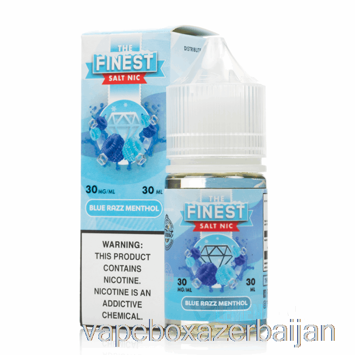 Vape Baku Blue Razz MENTHOL - The Finest Salt Nic - 30mL 50mg